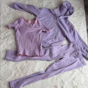 Lavender Hoodie and Pants Set